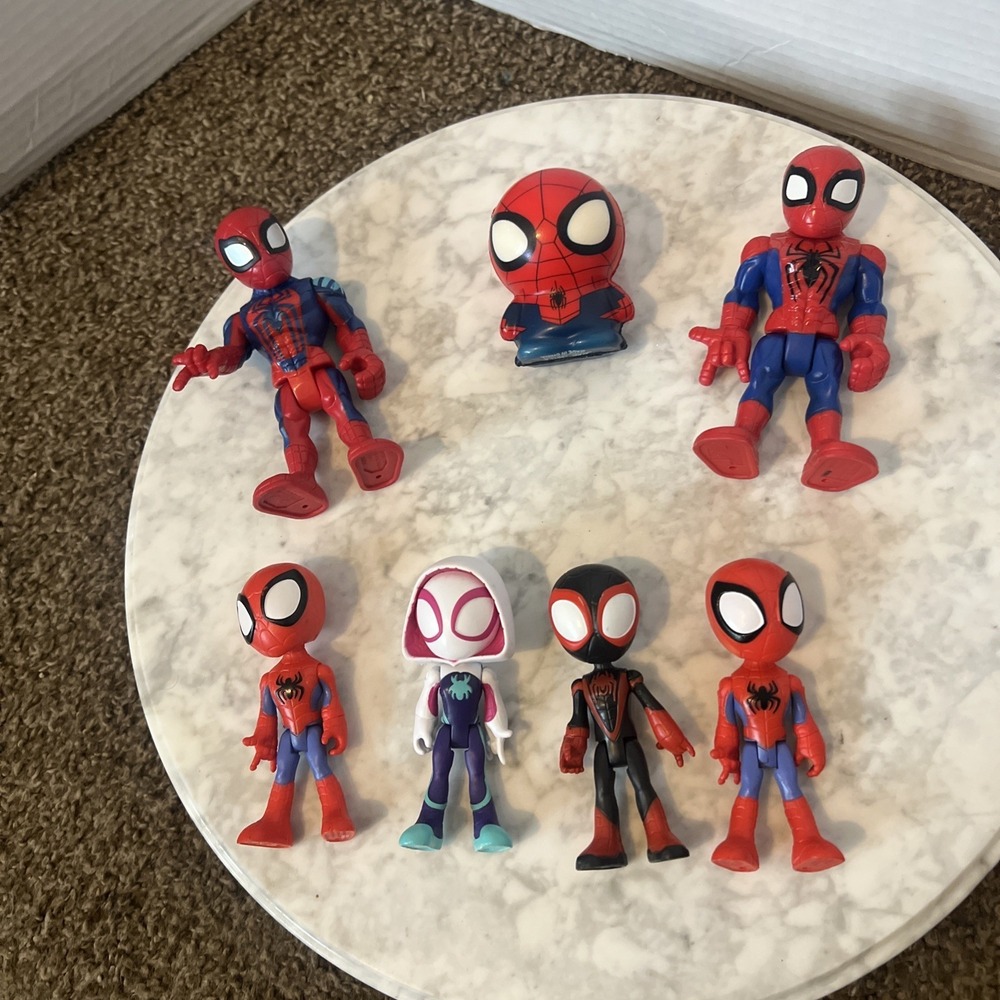 Marvel Spidey & His Amazing Friends Figure Lot Spider-Man Ghost-Spider Miles